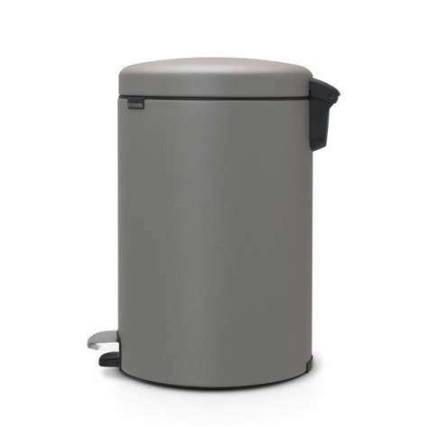 Brabantia Treteimer NewIcon Mülleimer Stahl Mineral Concrete Grey