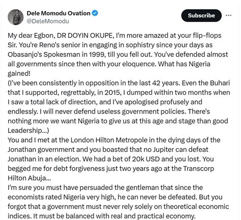 Dele Momodu Blasts Doyin Okupe Only You And Reno Omokri Know Why