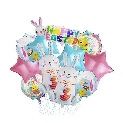 11 Tlg Set Oster Party Folien Ballon Easter Deko