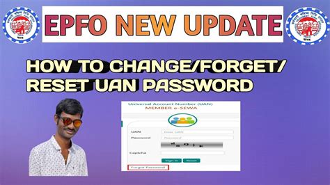 How To Change Forget Reset Uan Password Details In Telugu Epfo New