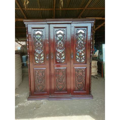 Jual Lemari Pakaian Kayu Padu Pintu Ukir Shopee Indonesia