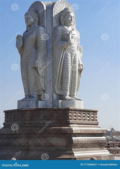 View Of Gautam Buddha Statue Near Ambedkar Park At Gomti Nagar Lucknow