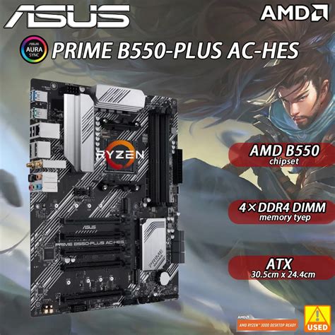 Placa M E ASUS PRIME Para Ryzen 7 B550 PLUS AC HES 5700x 5700x3d