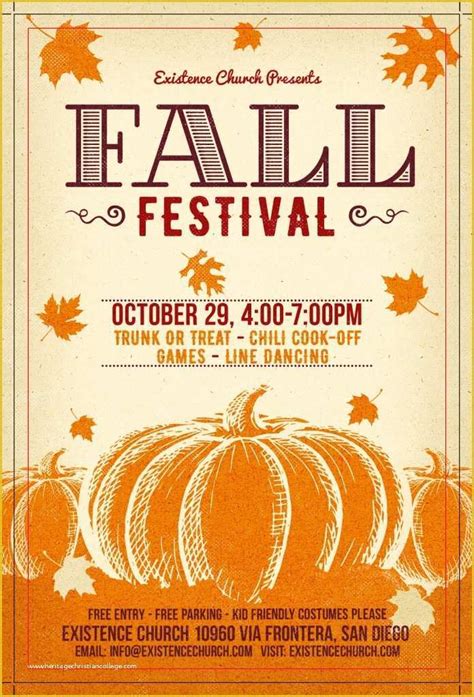 Free Printable Fall Festival Flyer Templates Of Fall Festival 2016 ...