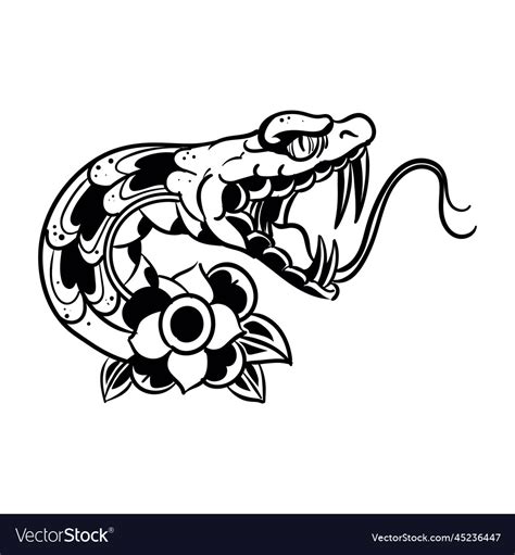 Snake Tattoo Design Royalty Free Vector Image Vectorstock