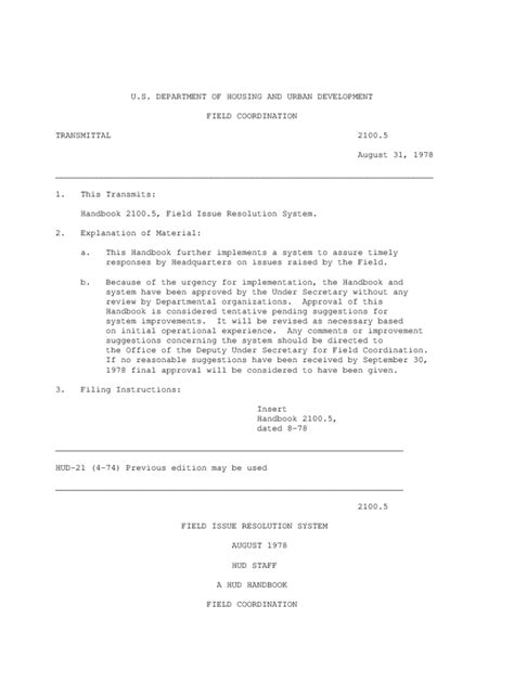 Fillable Online Us Department Of Housing And Urban Development Fax