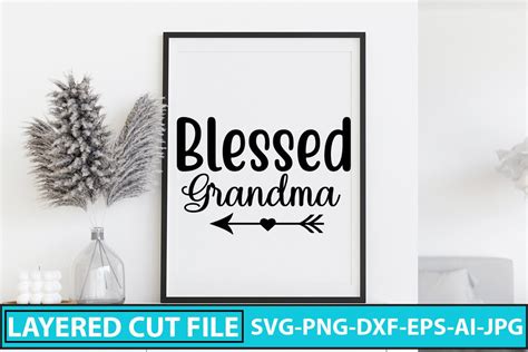 Blessed Grandma Svg Cut File Graphic By Designmedia · Creative Fabrica