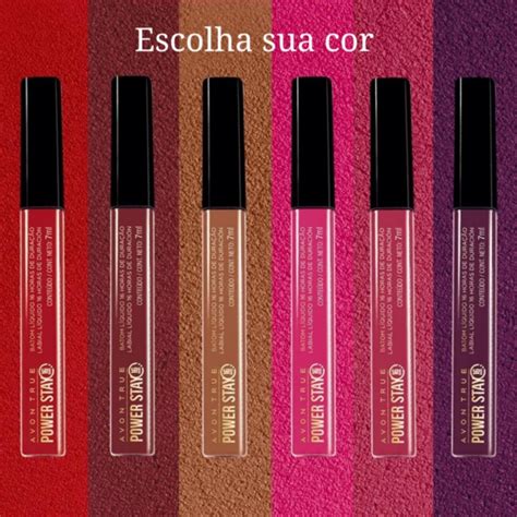 Batom Liquido Longa Duração Power Stay Avon 16 Horas de Duração