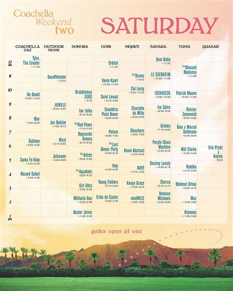 Coachella 2025 Lineup Calendar Regan Charissa