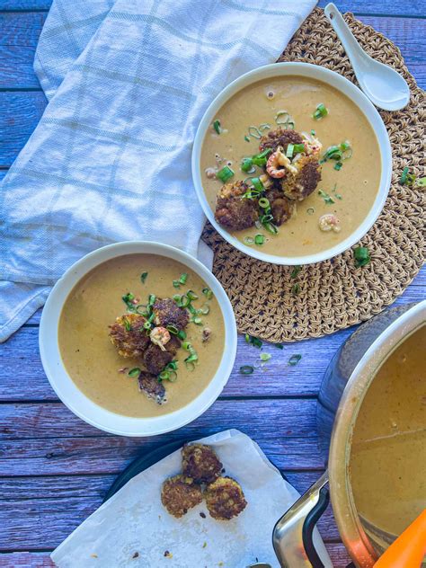 Delicious Crawfish Bisque Recipe with Crispy Crawfish Cakes - Weekday Pescatarian