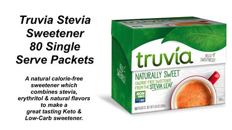 Truvia Stevia Sweetener 80 Single Serve Packet Box