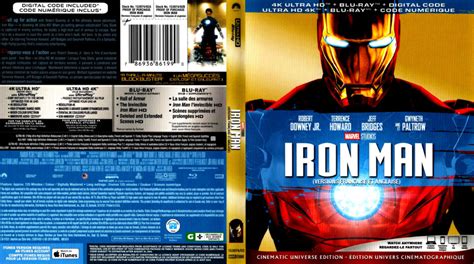 Iron Man K Uhd Blu Ray Cover Labels Dvdcover