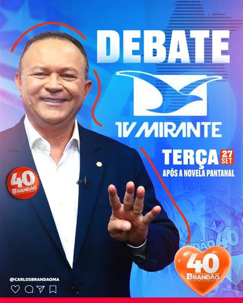 Brandão confirma presença em debate da TV Mirante nesta noite Blog do