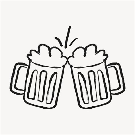 Beer Mug Cheers Clipart Black And White