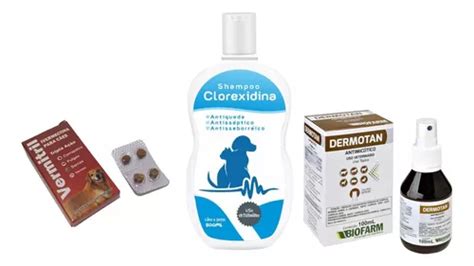 Kit Tratamento Dermatite Canina E Micose Shampoo Parcelamento