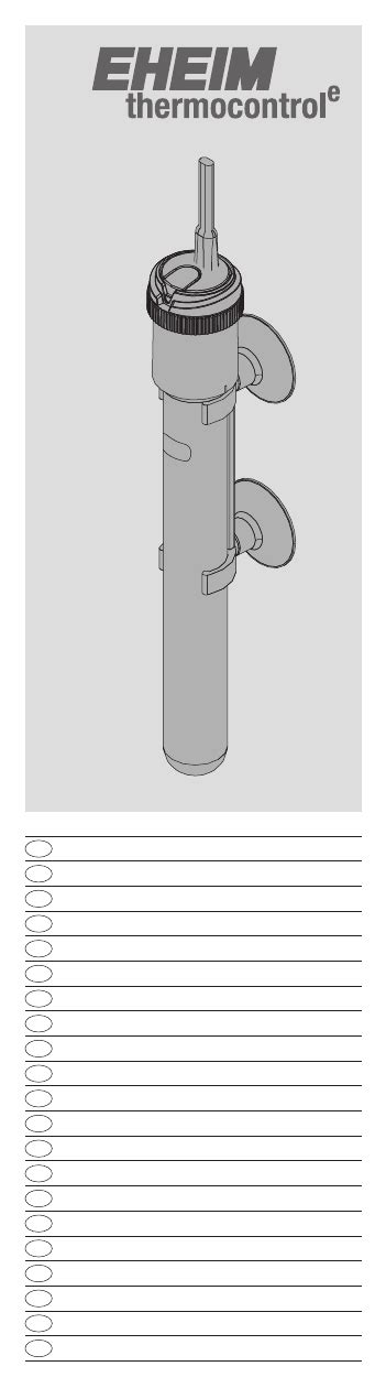 User Manual Eheim Thermocontrol English Pages