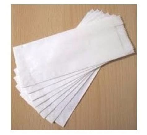 500 Saco De Papel Branco Para Embalar Talher Talheres 1pct