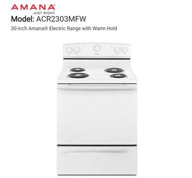 Amana 30" Electric Range