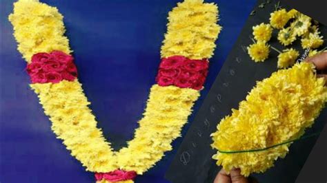 How To Make Flower Garland For Godchrysanthemum Flower Garland