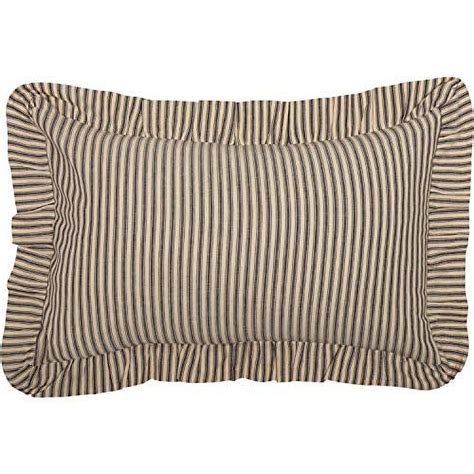 Vhc Brands Sawyer Mill Ticking Striped Cotton Farmhouse Pillow 22x14