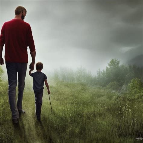 Father And Son Walk In Nature Ai Generated Artwork Nightcafe Creator