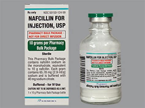 Rx Item Nafcillin 10 Gm Vial By Auromedics Pharma Gen Unipen Nallpen