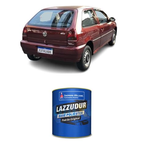 Tinta Automotiva Pu Vermelho Flash Lp G D D Vw Kit Ml Escorrega