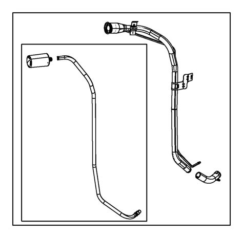 2015 Jeep Wrangler Tube Fuel Filler 30l V6 24v Vvt Engine