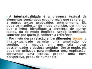 Intertextualidade PPT