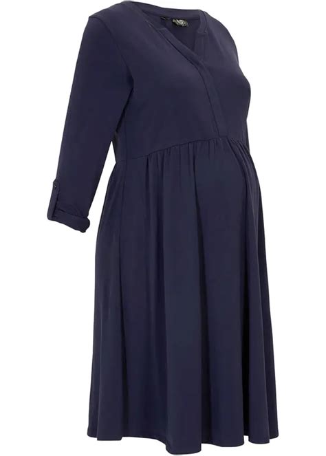 Umstandskleid Stillkleid Blau Damen Bonprix