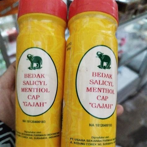 Jual Bedak Salicyl Menthol Cap Gajah Gr Shopee Indonesia