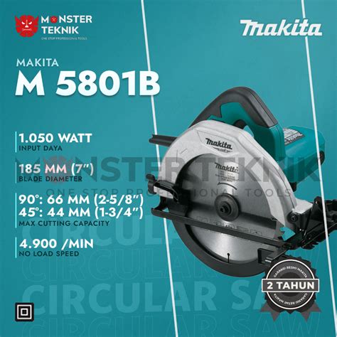 Jual Mesin Gergaji Potong Kayu 7 Makita 5801 Circular Saw 7 Inch