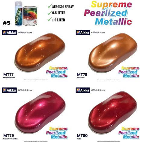 [aikka Supreme Pearlized Metallic Mt77 To Mt80 Part 5] Car Paint Car Body Paint Motor Paint