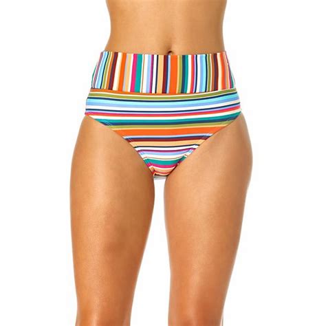 Women S Catalina Striped Upf 50 High Waist Swim Bottoms