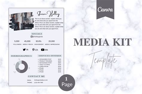 Media Kit Canva Template Templates And Themes ~ Creative Market