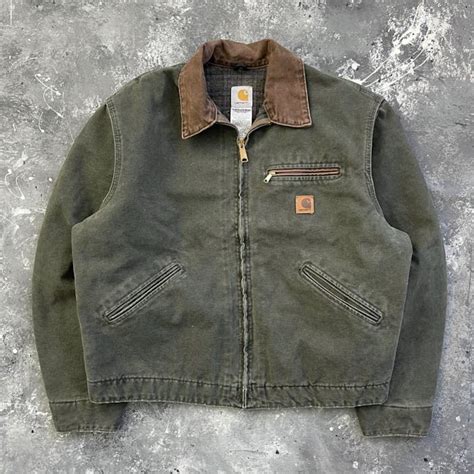 Carhartt Vintage Carhartt J97 Detroit Work Jacket Moss Green Grailed