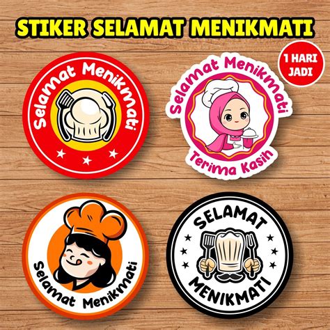 Jual Stiker Label Makanan Selamat Menikmati Shopee Indonesia