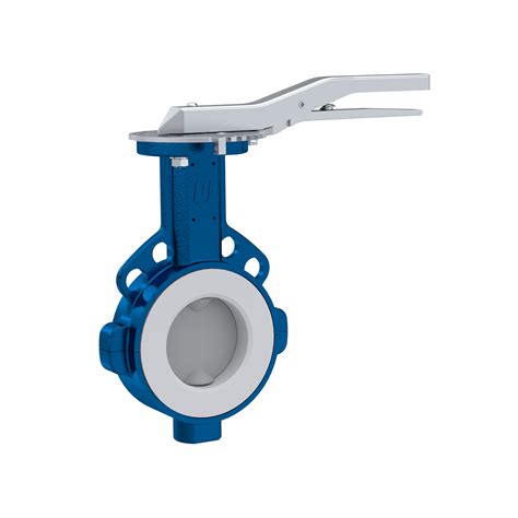 Butterfly Valve PTFE AK09 DN80 PN10 PN16 Lever FKM Insert