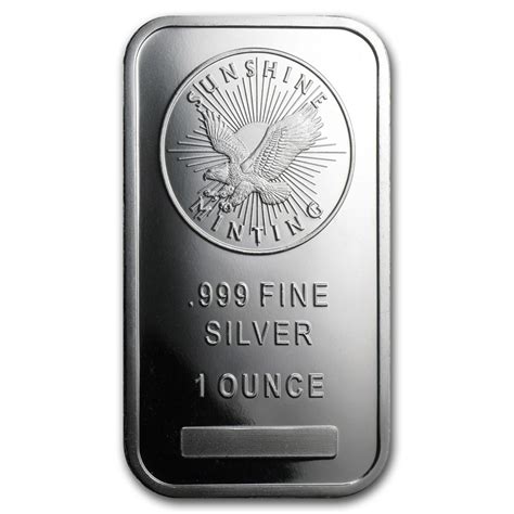 1oz Silver Sunshine Mint Bar - Bullion Advisors Group