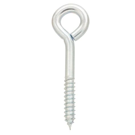 Everbilt 1 4 In X 3 3 4 In Zinc Plated Lag Thread Screw Eye 806916