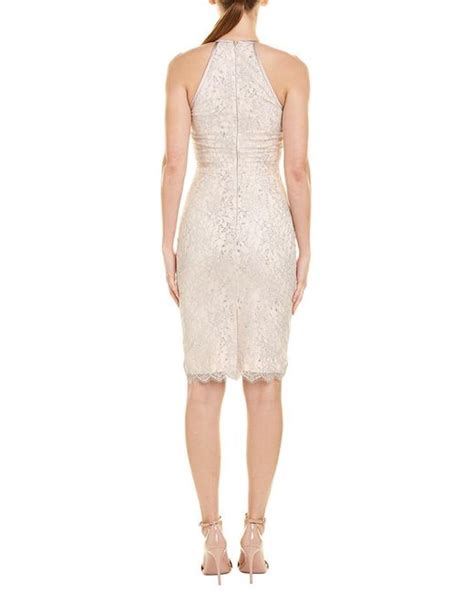 Karen Millen Lace Sheath Dress In Pale Pink Pink Save 46 Lyst