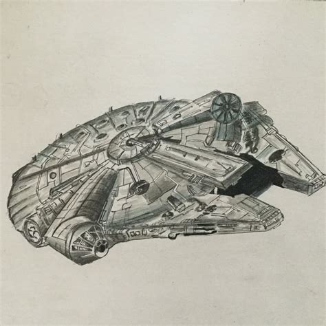 Drawing The Millennium Falcon