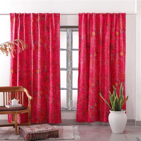 Pink Velvet Curtains Custom Window Curtain Velvet Floral - Etsy