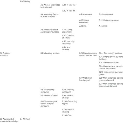 Excerpt Of Final Coding Template Download Table