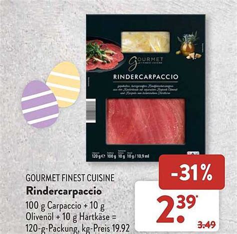 Gourmet Finest Cuisine Rindercarpaccio Angebot Bei Aldi S D Prospekte De