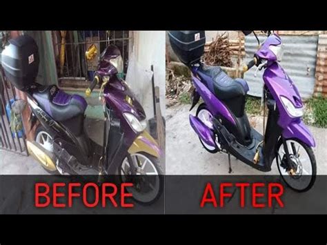 Mio Sporty Fairings Repaint Glossy Chromatone Purple Denzrmoto