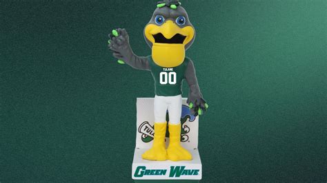 First Tulane Green Wave Mascot Bobblehead Unveiled for Back-to-School ...