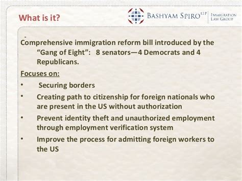 The New Senate Immigration Reform Bill