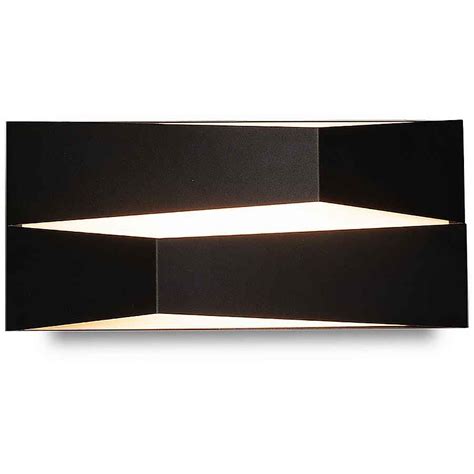 Aplique De Pared LED 14W Del Modelo FUJI En Negro MANTRA