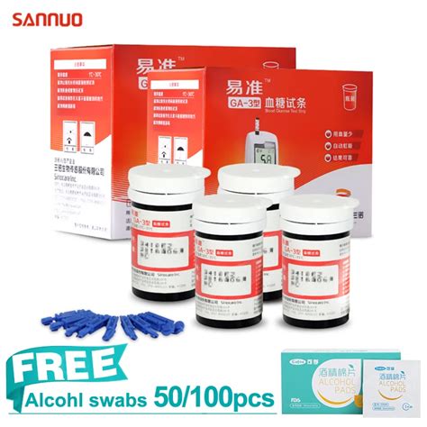 Sannuo Глюкометр для измерения уровня глюкозы в 50/100 шт тест-полоски ...